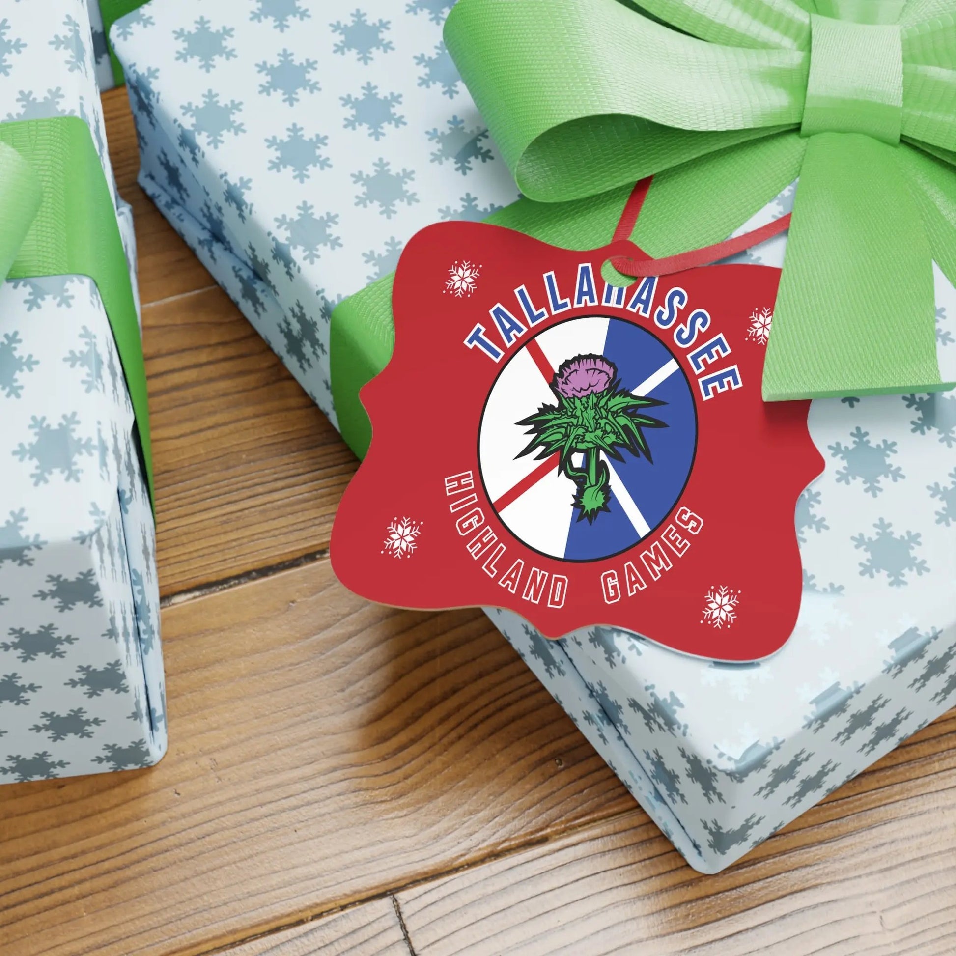 Aluminum Ornament - THG Crest Highland Games Decoration Printify