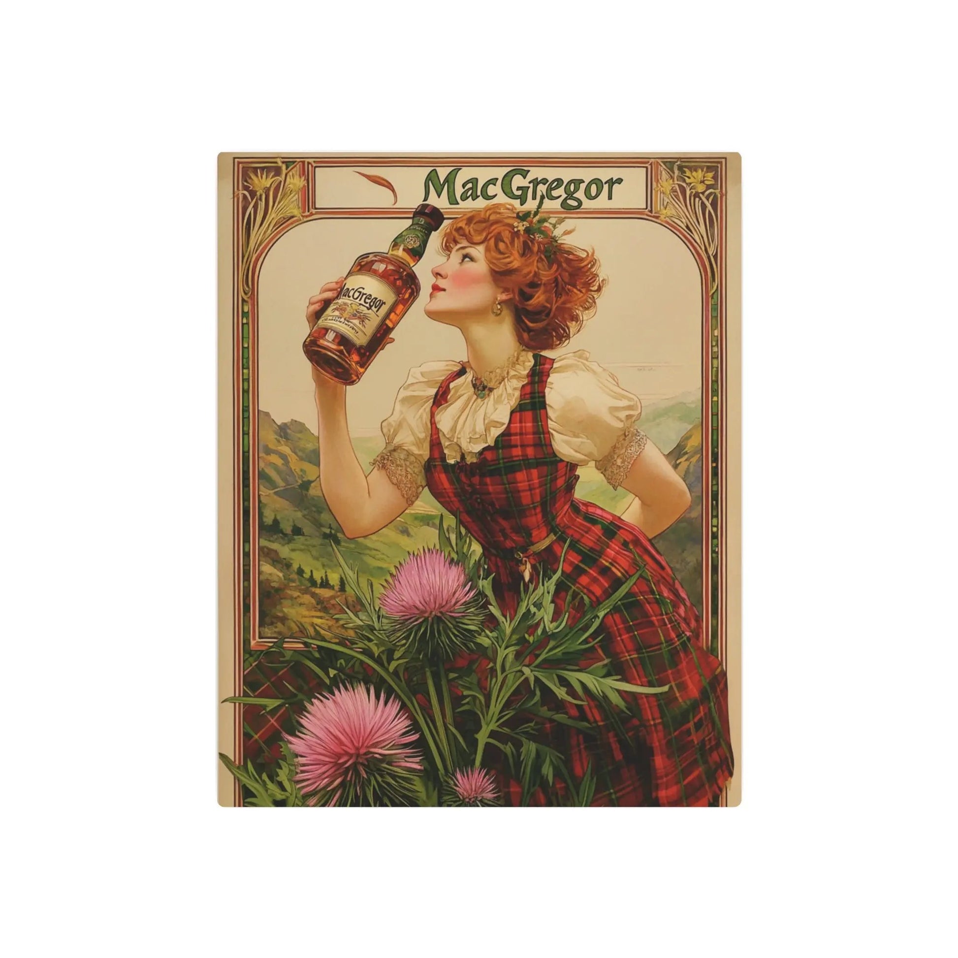 Metal Art Sign - Custom Clan Tin for Clan MacGregors - Highland Games Tribute Printify