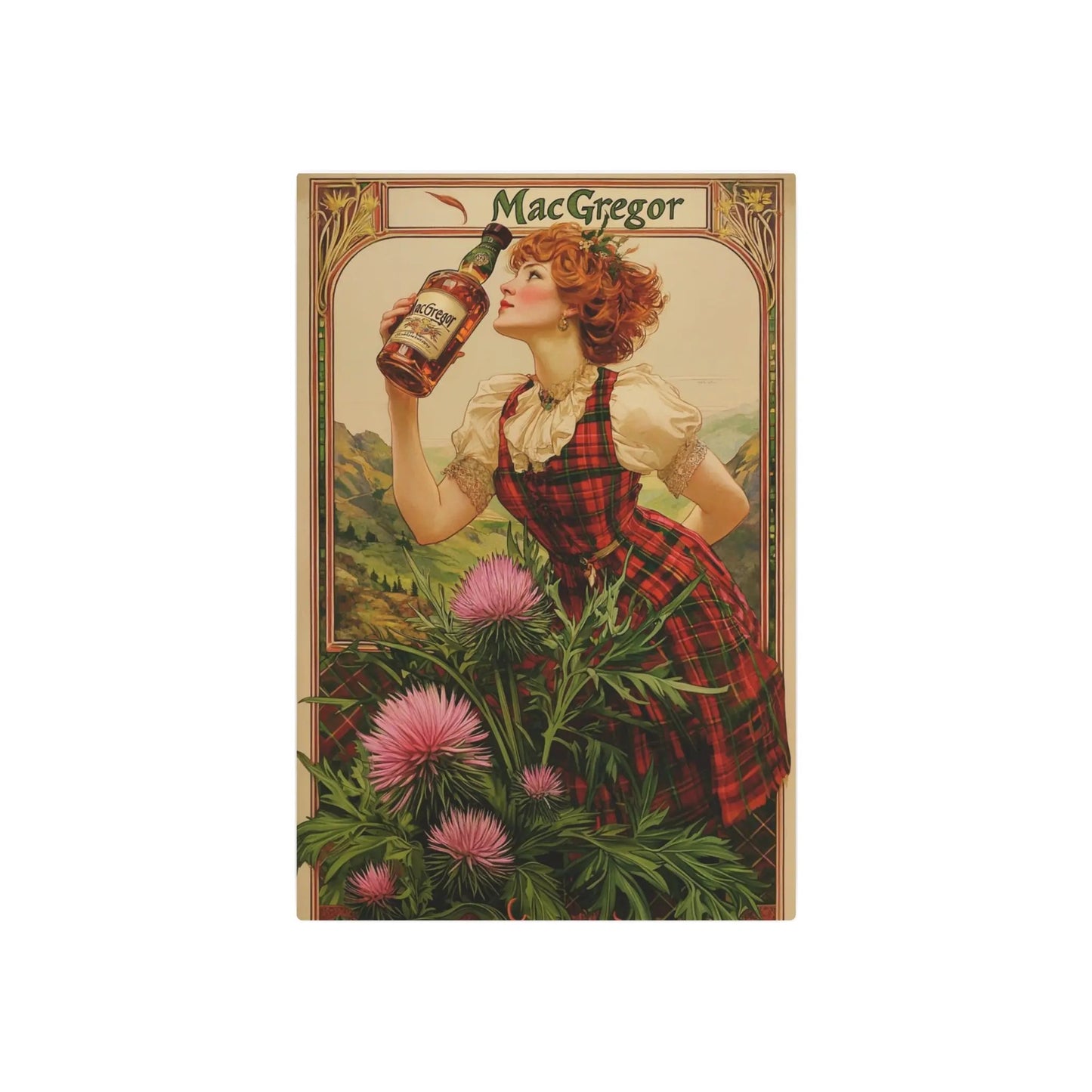 Metal Art Sign - Custom Clan Tin for Clan MacGregors - Highland Games Tribute Printify