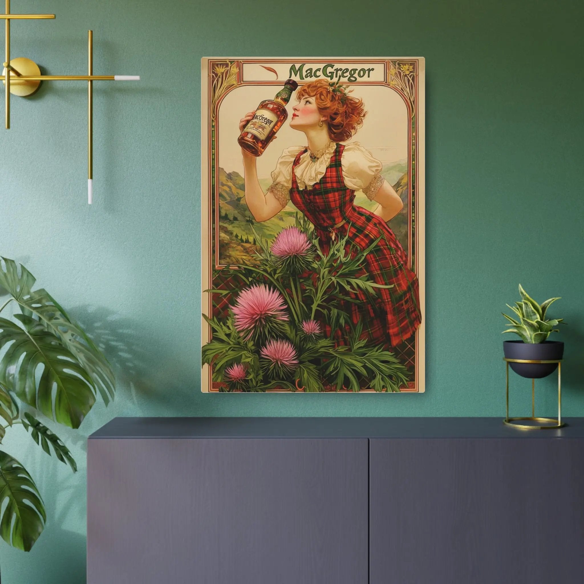 Metal Art Sign - Custom Clan Tin for Clan MacGregors - Highland Games Tribute Printify