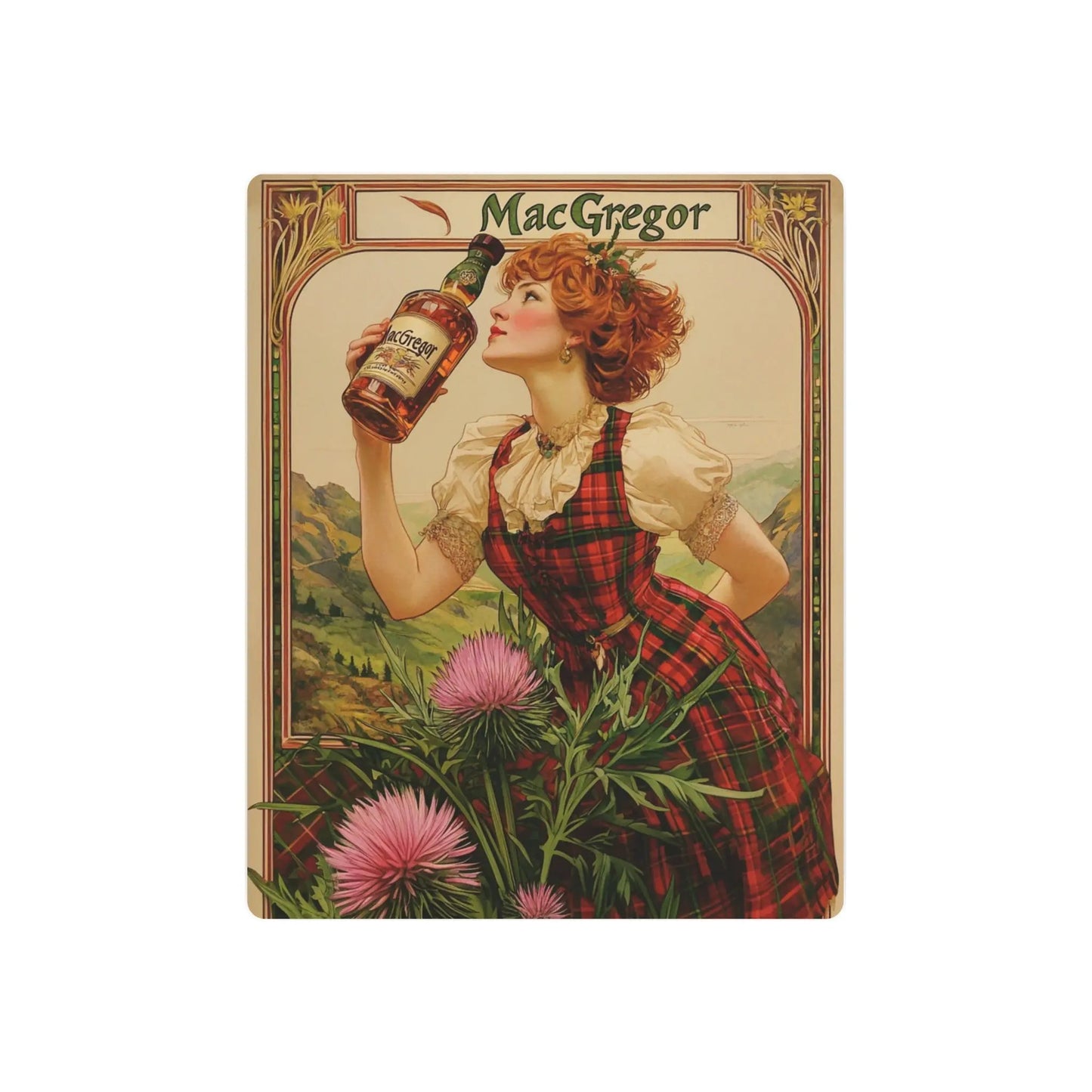 Metal Art Sign - Custom Clan Tin for Clan MacGregors - Highland Games Tribute Printify