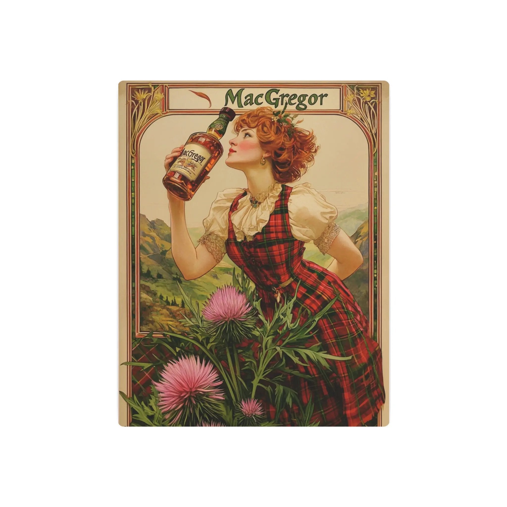 Metal Art Sign - Custom Clan Tin for Clan MacGregors - Highland Games Tribute Printify