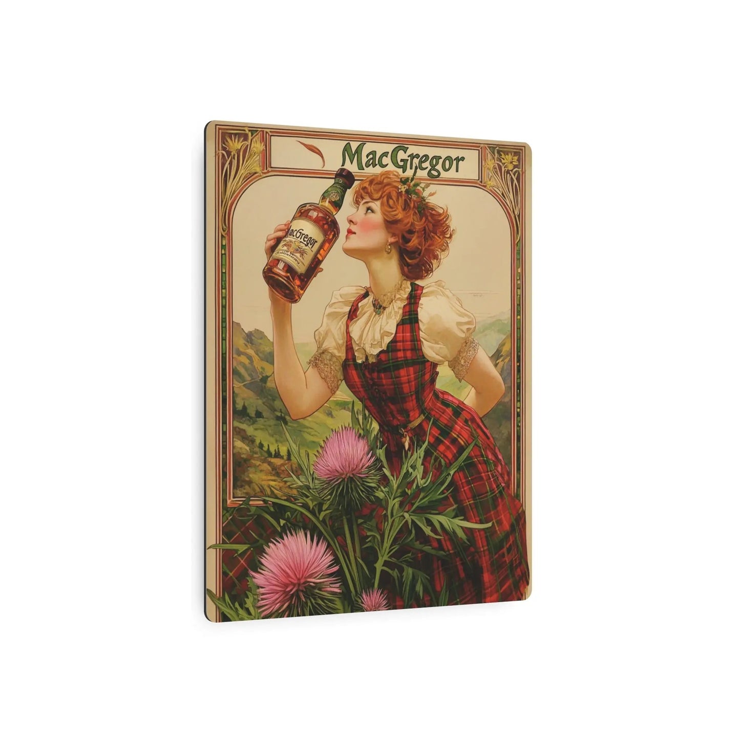 Metal Art Sign - Custom Clan Tin for Clan MacGregors - Highland Games Tribute Printify