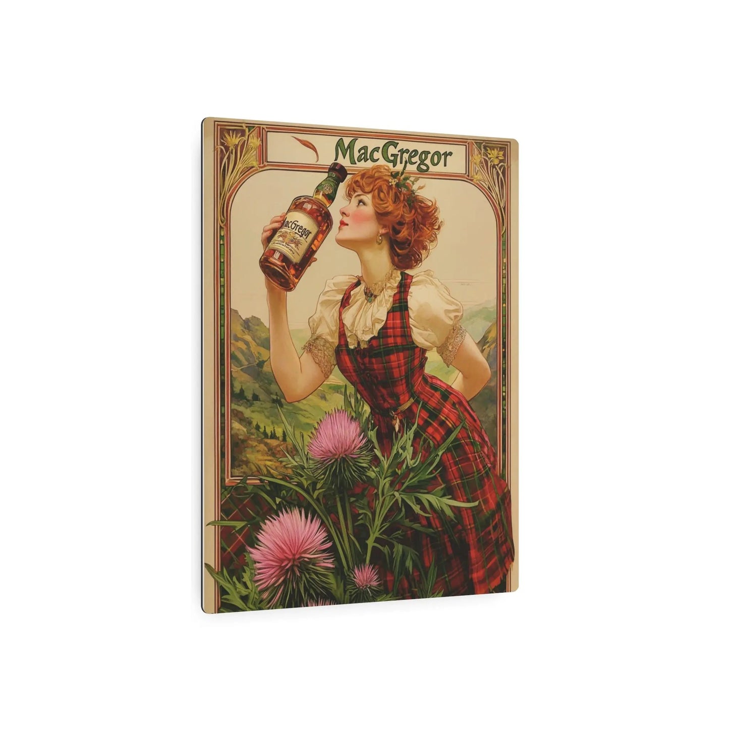 Metal Art Sign - Custom Clan Tin for Clan MacGregors - Highland Games Tribute Printify