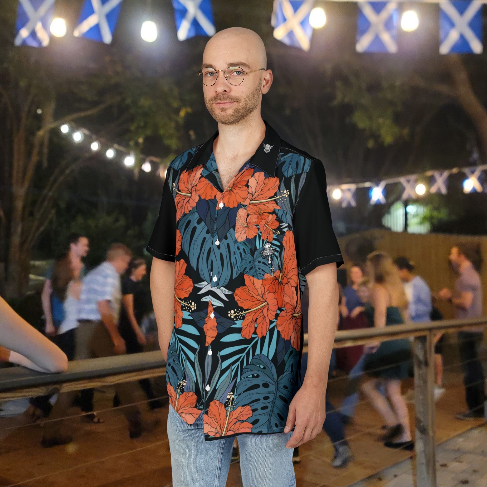 Scottish Hawaiian Button-Down Shirt for Tallahassee Highland Games Printify