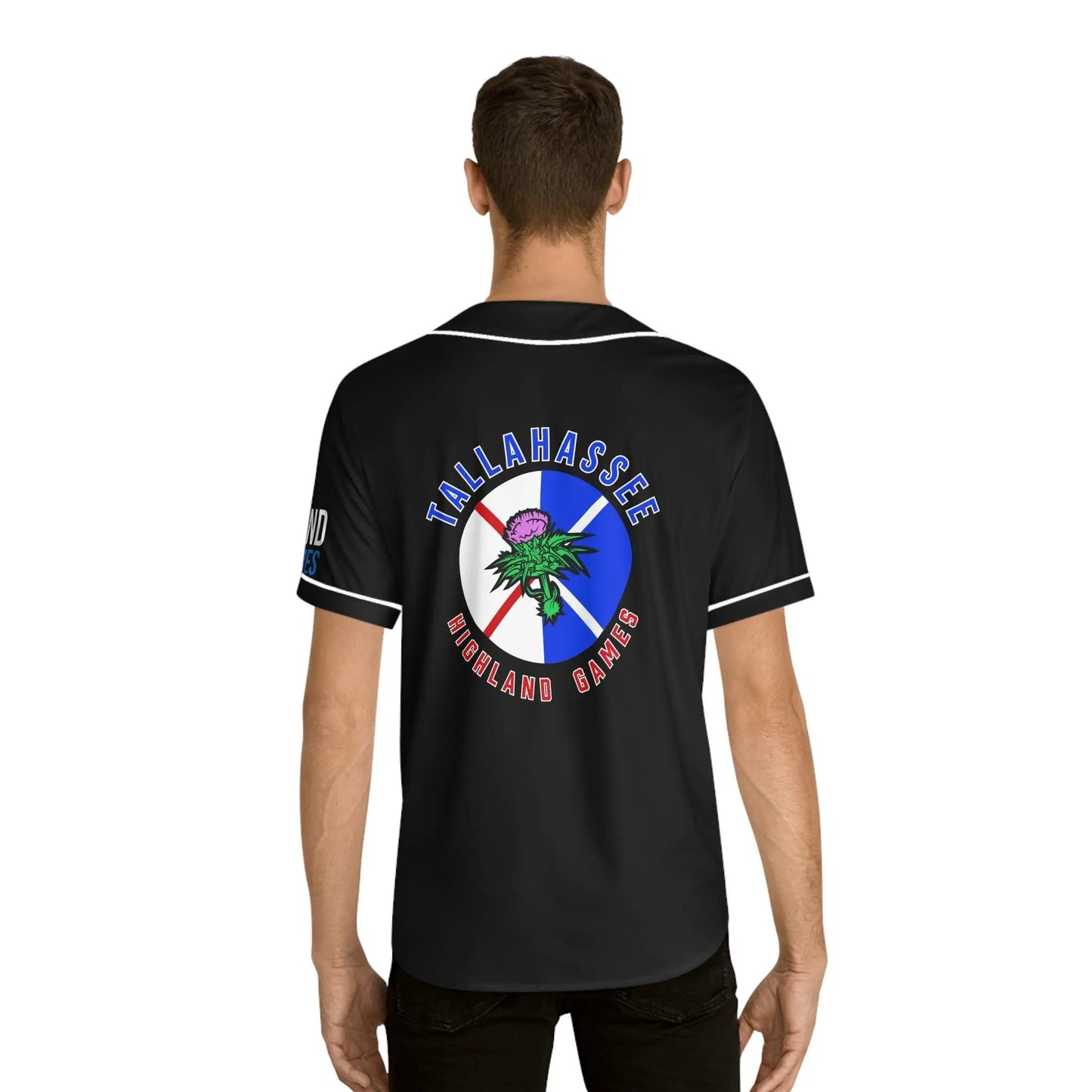 Tallahassee Highland Games Baseball Jersey — Tallahassee Crest Printify