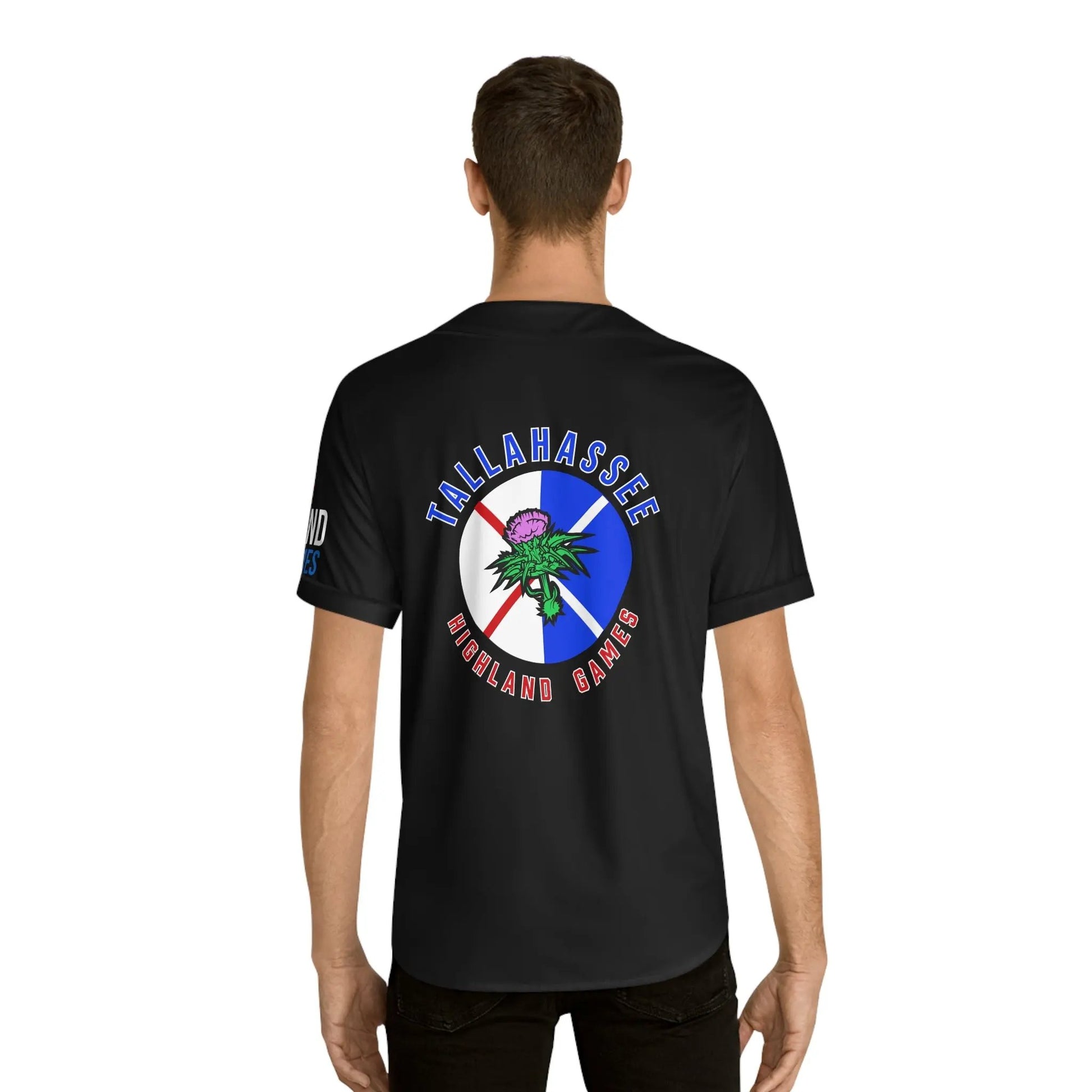 Tallahassee Highland Games Baseball Jersey — Tallahassee Crest Printify