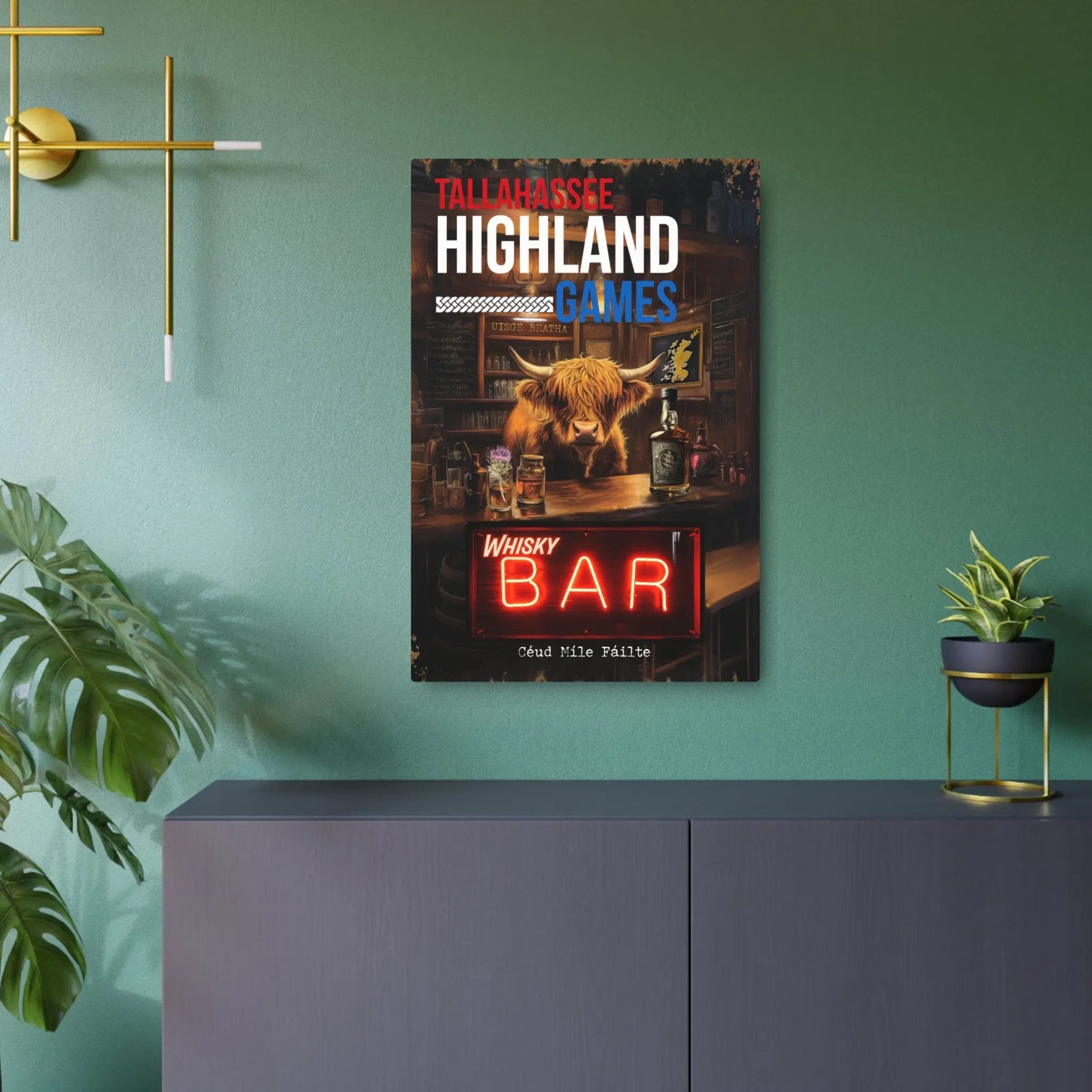 Tallahassee Highland Games Whisky Bar Poster – “Céad Míle Fáilte” Edition Printify