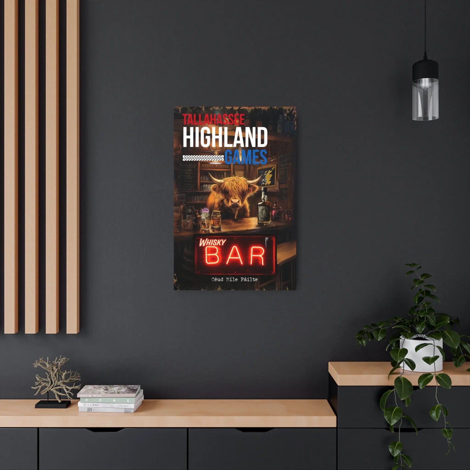 Tallahassee Highland Games Whisky Bar Poster – “Céad Míle Fáilte” Edition Printify