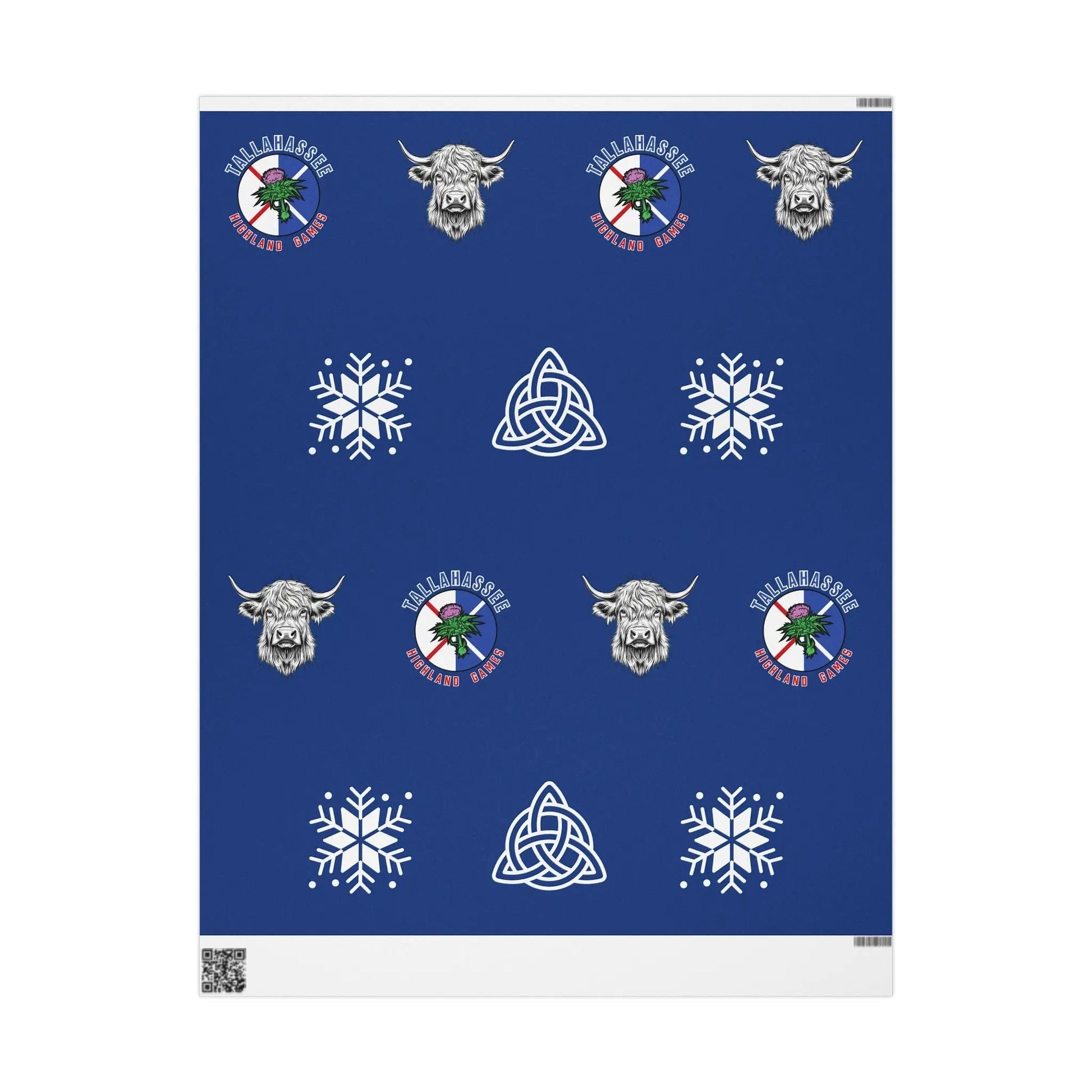 Wrapping Paper Roll - Tally Highland Games and Hamish MacCoo Printify