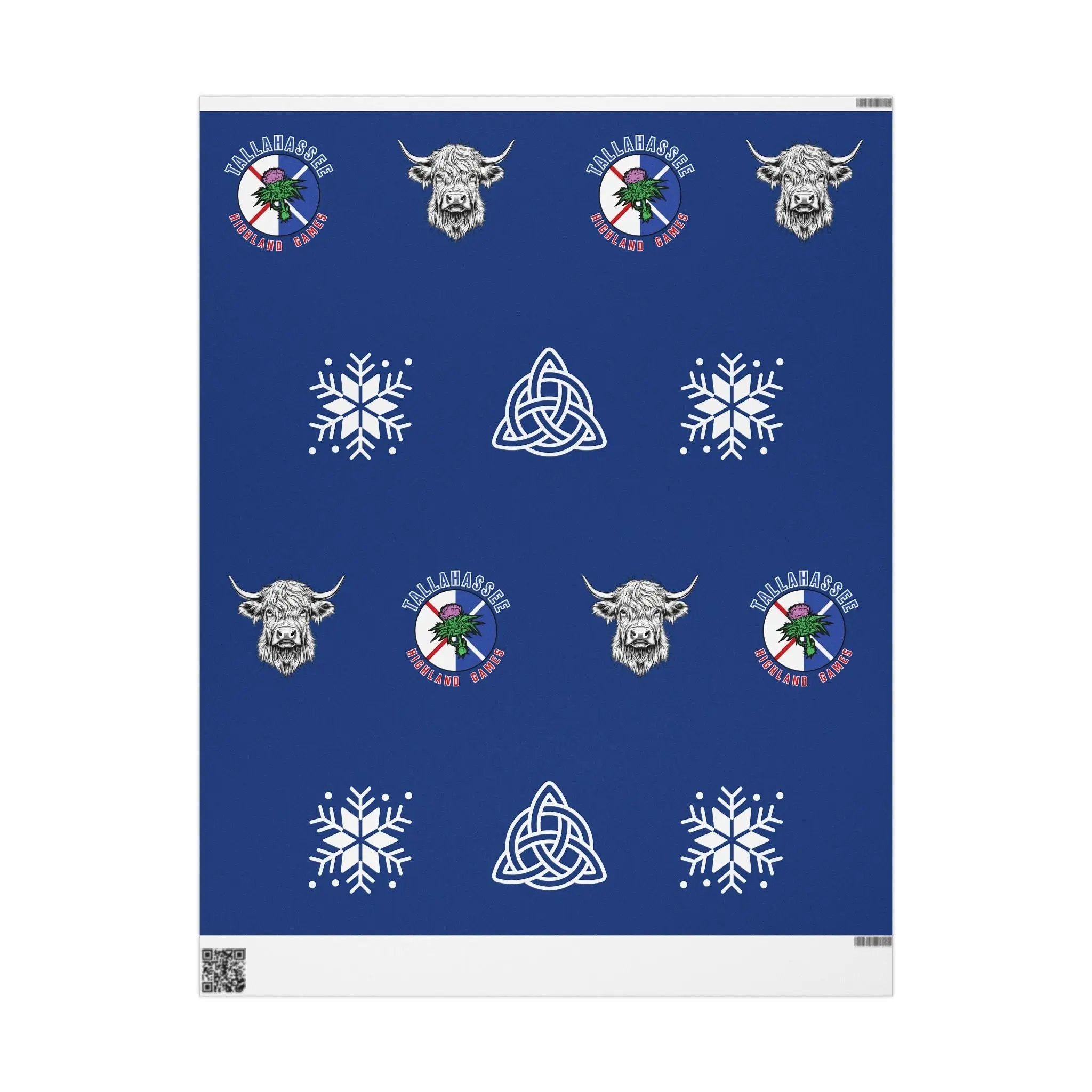 Wrapping Paper Roll - Tally Highland Games and Hamish MacCoo Printify