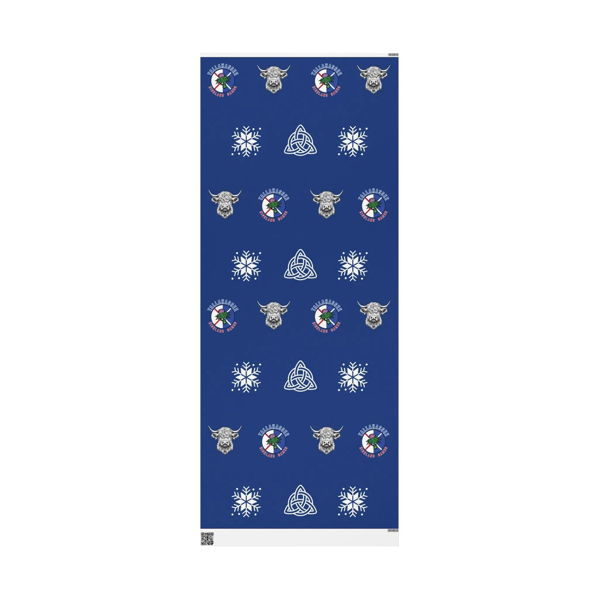 Wrapping Paper Roll - Tally Highland Games and Hamish MacCoo Printify