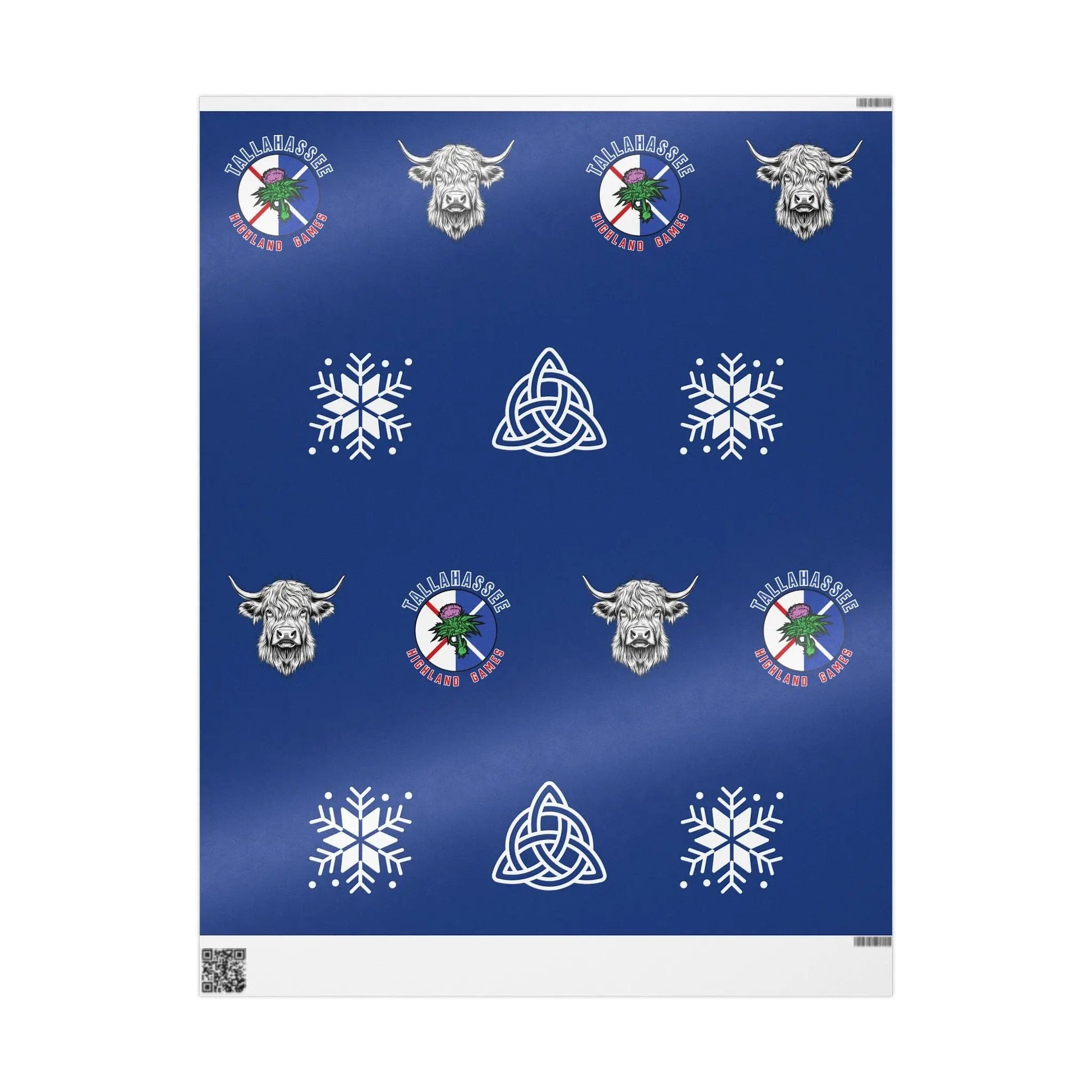 Wrapping Paper Roll - Tally Highland Games and Hamish MacCoo Printify