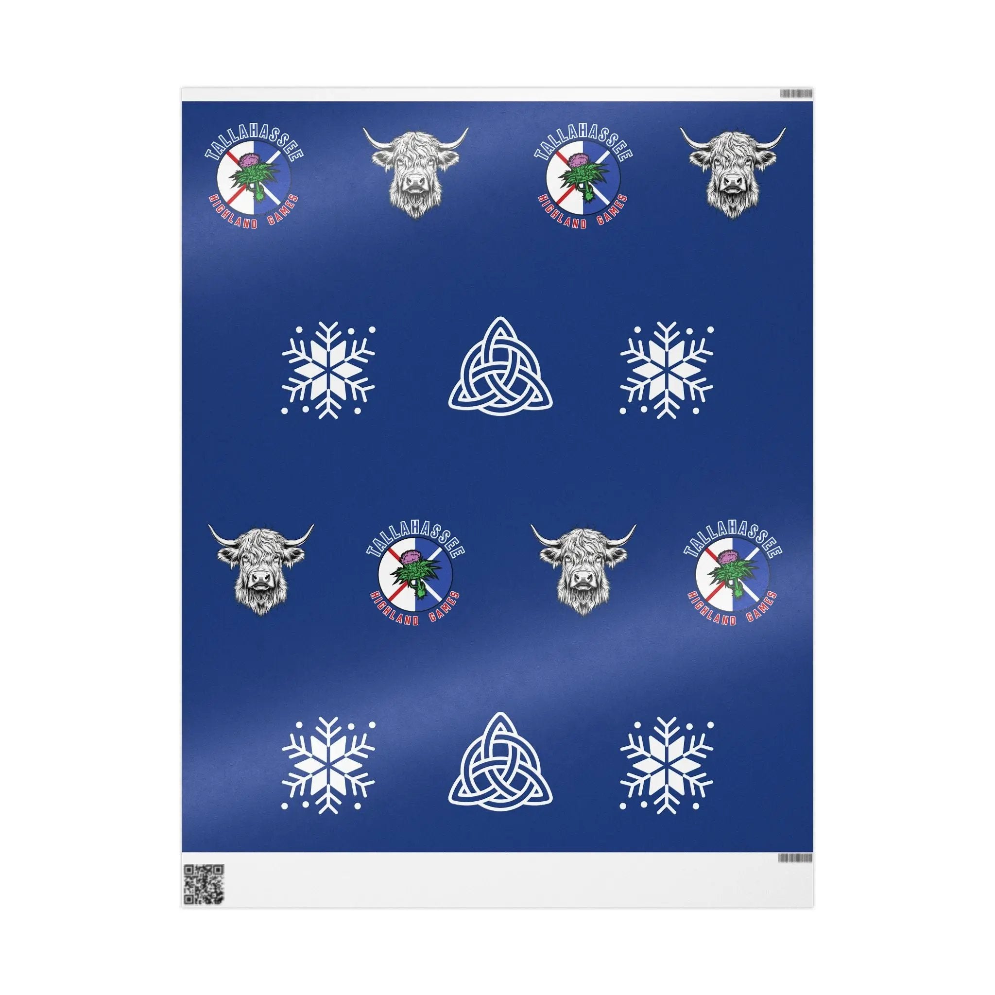 Wrapping Paper Roll - Tally Highland Games and Hamish MacCoo Printify