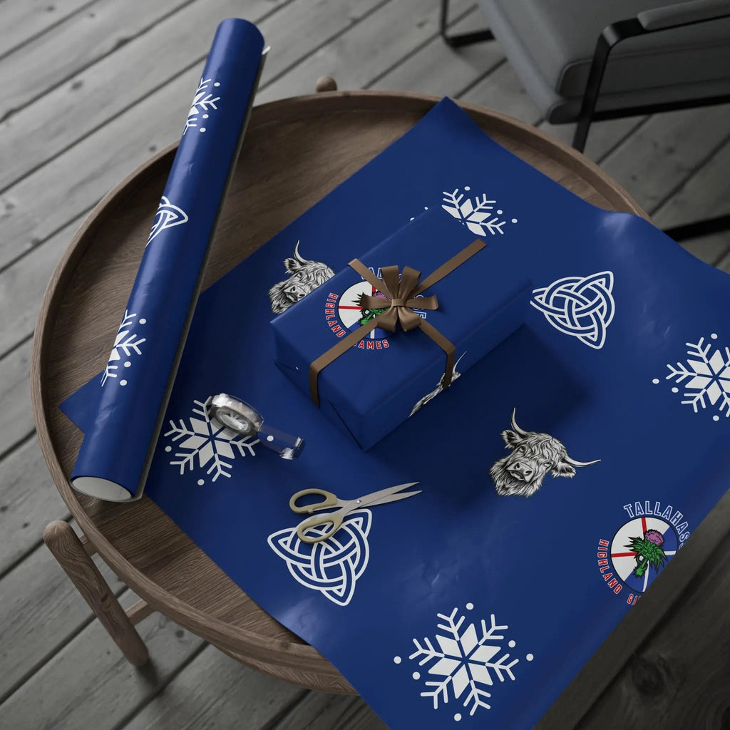 Wrapping Paper Roll - Tally Highland Games and Hamish MacCoo Printify